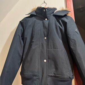 Hollister Navy Blue Faux Fur-Lined Jacket